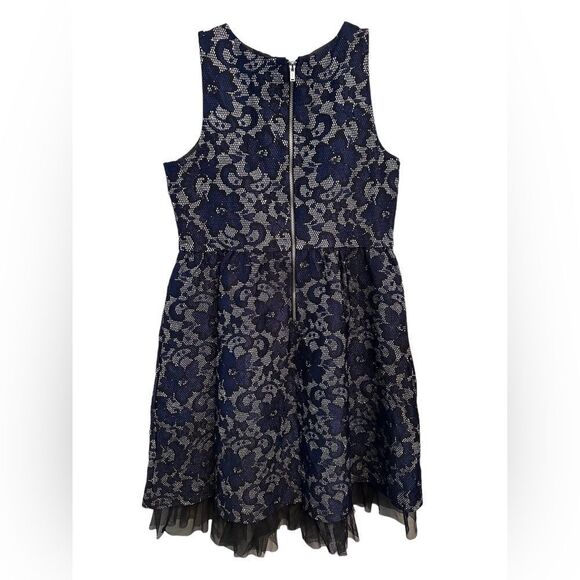 Justice Girl’s Blue Sparkle Sleeveless Dress (10) - Picture 3 of 4